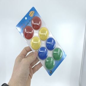 문구완구 컬러 원형 단추 자석 4cm
