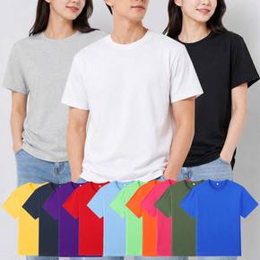 3장세트 국산 코마사 순면100% 남여 무지 티셔츠 반팔티 면티 XS 3XL