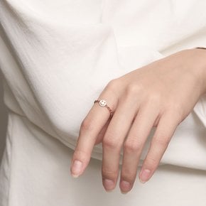 14K 금 반지 우정 링 각줄 체인 스마일