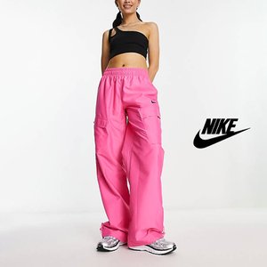 나이키 우븐 카고 팬츠 핑크 여성 라이프 트렌드 트레이닝복