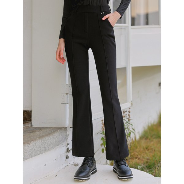 밍크 젤리스판 부츠컷 팬츠 [블랙]