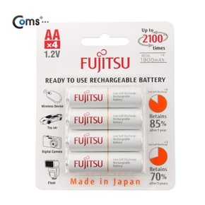 건전지 FUJITSU 충전지 AA 1900mAx4 (WFCD189)