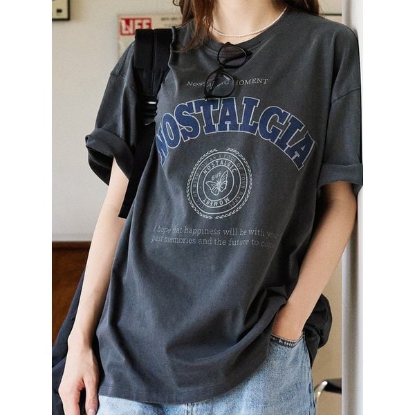 Nostalgia pigment t-shirt_CHARCOAL