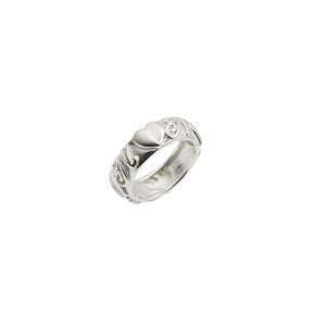 [silver925] heart logo wide ring-silver