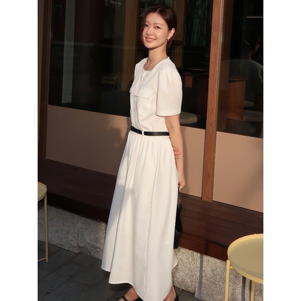 페어링 퍼프 원피스 화이트 amr2264