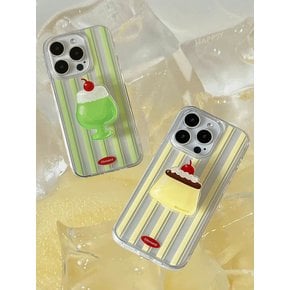 Pudding Melon Soda case  (Jelly/Jelly hard case)