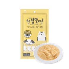 짜먹는 한입뚝딱 강아지 간식 닭고기와 황태 60g(12gX5P)