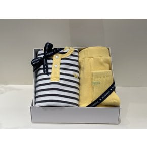(YE)스트라이프 골지 상하복.양말세트(46370-672-24+46114-810-16)