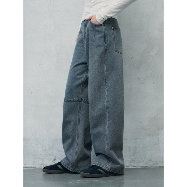 벌룬핏 와이드 데님 팬츠 [3COLOR]