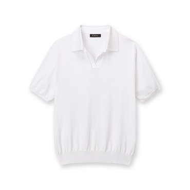 휴리나 이탈리안 수브이 칼라 탑 티셔츠