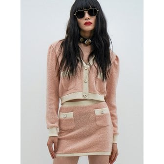 언티지 Balloon-Sleeve Cropped Cardigan(Pink)_UTW-SC01