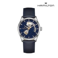 [공식] 재즈마스터 오픈하트 미드나잇 블루 42mm 레더 스트랩 H32705640