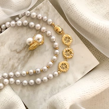 구베 [아이유착용/GOOBE] G.GIVRE PEARL NECKLACE