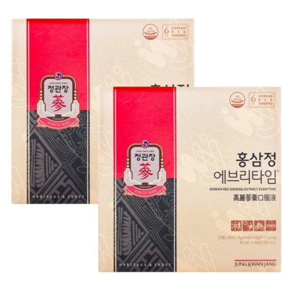 정관장 홍삼정 에브리타임 10ml 30포 x 2개 6년근 홍삼농축액 부모님선