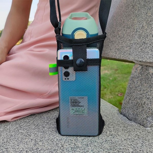 [옷자락] 남자 스포츠 메쉬 통기성 물통보관 보틀 파우치