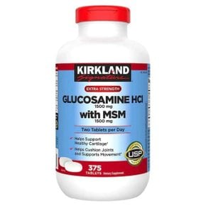 커클랜드 글루코사민 HCI 1500mg MSM 375정