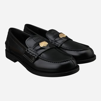 미우미우 [시흥점] 6S 5D773D ULX F0002 여성 가죽 페니 로퍼 블랙