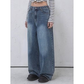 Basic Brush Daily Wide Pants DEEP BLUE
