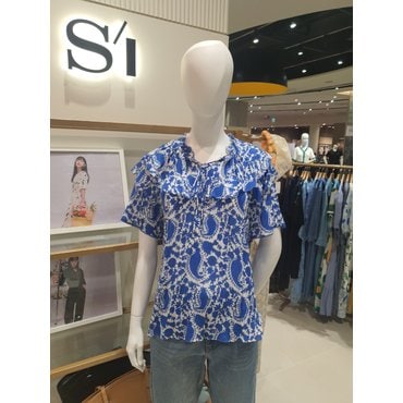 SI (씨) 페이즐리 러플 블라우스(SEBAF2446)(SEB2446)