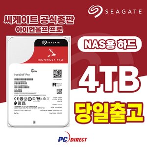 씨게이트 아이언울프프로 4TB NASHDD 하드디스크 HDD 내장하드 ST4000NT001