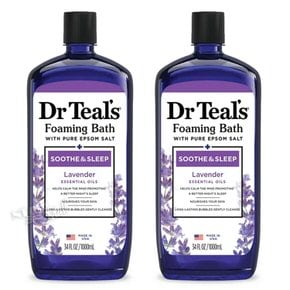 [1+1]닥터틸즈 포밍바스 엡섬 솔트 라벤더 에센셜 오일 1000ml DR TEAL`S FOAMING BATH