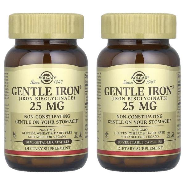 해외배송 Solgar 솔가 젠틀 아이언 철분제 25mg 90베지캡슐 2개 Gentle Iron