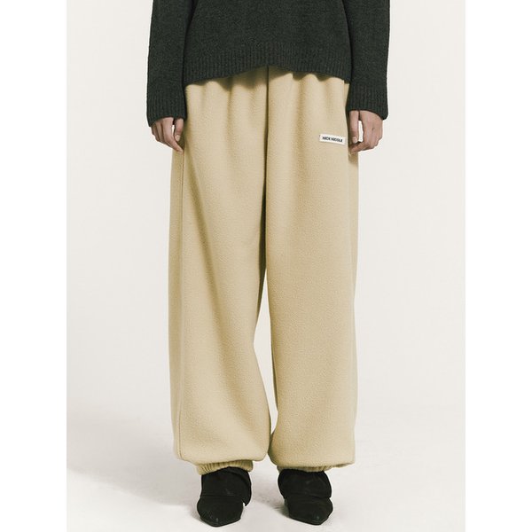 SOFT FLEECE BANDED JOGGER PANTS_CHARCOAL