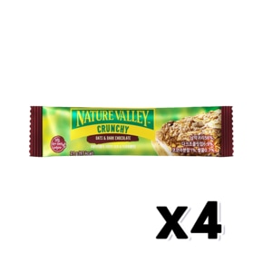 네이처밸리 크런치 오트&다크초콜릿 단백질바 21g x 4개