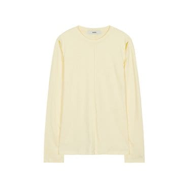 레이브 Shoulder Slit T-shirt in Yellow VW3SE254-52