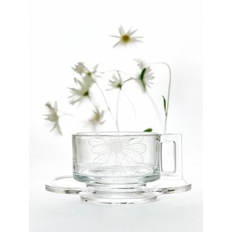 아르노 글래스 [MARDI MERCREDI X ARNO GLASS] CUP AND SAUCER Mardi Flower