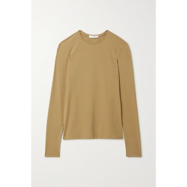 Inverness Stretch-jersey Top 탠 브라운