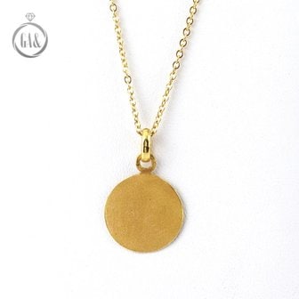  [가앤] 24k순금 원형 빈티지 양면 코인 목걸이 메달 펜던트 1.875g