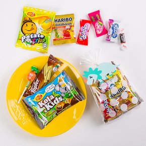 [답례품 구디백] 크앙 공룡 간식+무료스티커 생일 간식 선물 방학