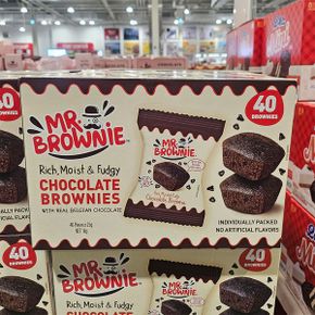 코스트코 MR. BROWNIE 초콜릿 브라우니 1kg(25g x 40개) 쫀득한 파이류 빵간식 대용량 초코맛 맛있는 과자