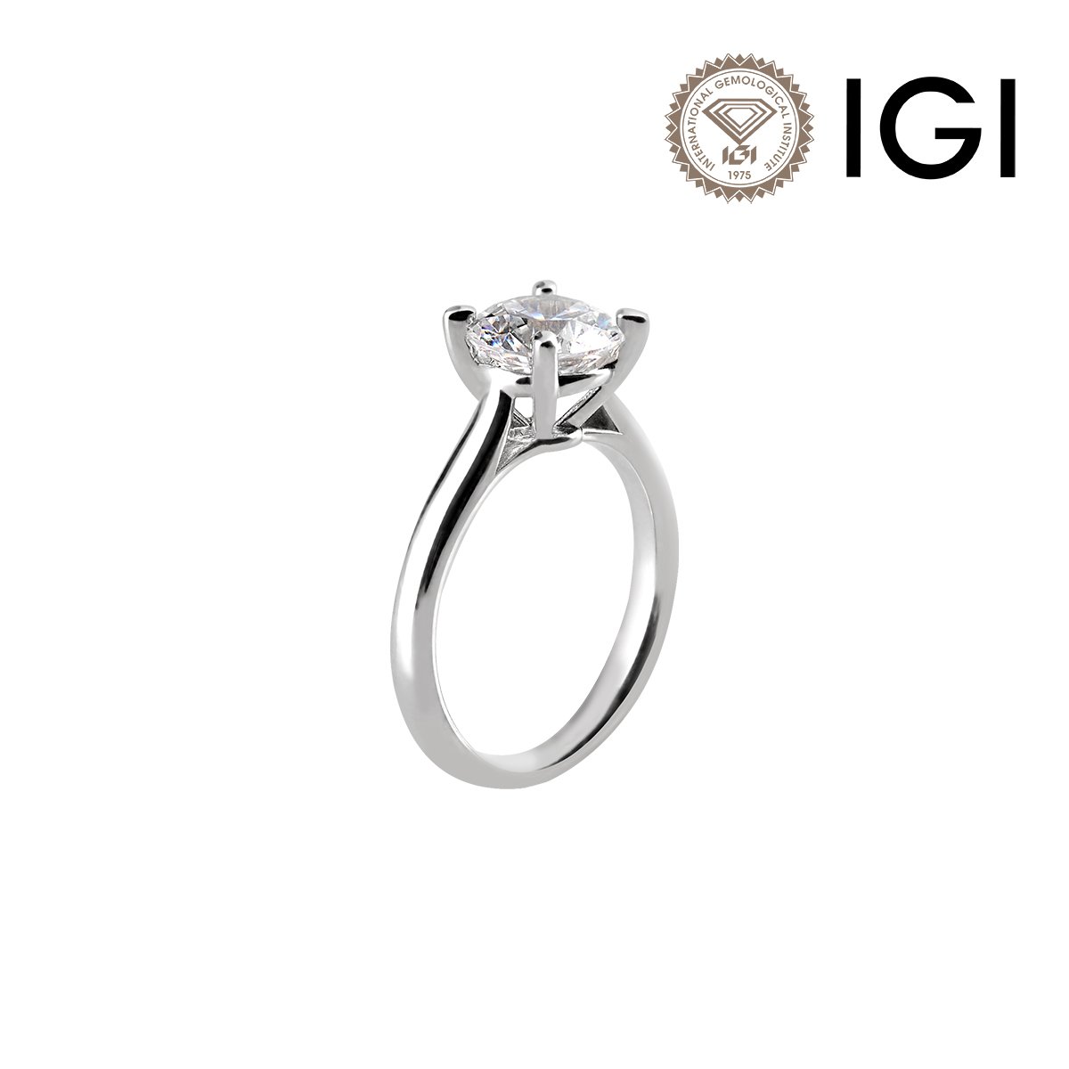 IGI 2.03ct F SI1 랩다이아몬드 1캐럿 헬레나 링