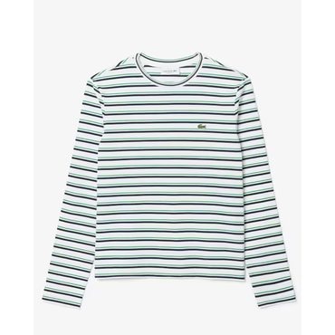라코스테 25SS 여성 멀티 스트라이프 긴팔 티셔츠  TF0354-55G