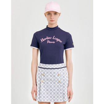 MARTINE GOLF [정상가 158000원]여성 레터링 반팔 베이스레이어 네이비 (QW0DKS22249)