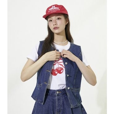 플라스틱아일랜드 [C]데님 베스트 (PR2DV561)