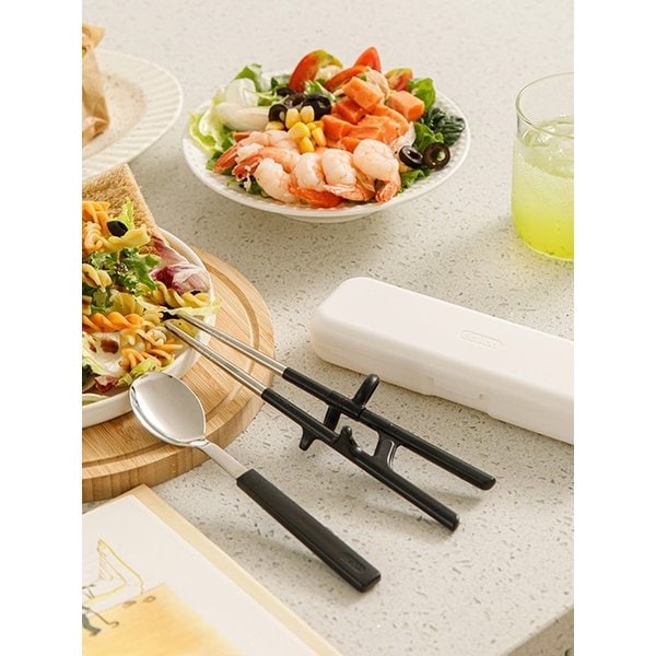 주니어 스텐 젓가락 스푼 케이스 세트