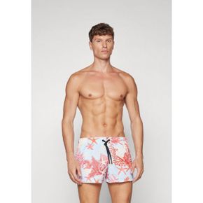 5124789 Versace SWIM RECYCLED CORAL ALL OVER PRINT - Swimming shorts blue hydrangea/bone