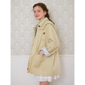 Hooded Trench Coat [BEIGE]