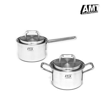 AMT 316Ti 스텐 냄비 2종세트(샤프16편수+20양수)