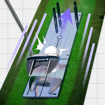 퍼플그린 골프 퍼팅 퍼터 연습기 퍼플그린 버디스트로크 매트 거리측정기 라인 가이드 미니골프