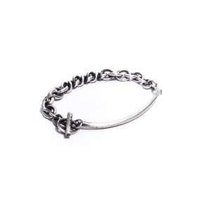 SILVER MIXED CUFF CHAIN BRACELET