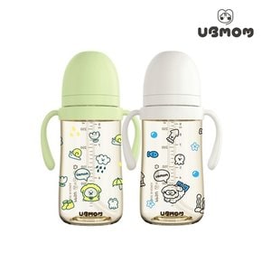 유비맘 PPSU 한정판 물만난 몽이 빨대컵 280ml 1+1