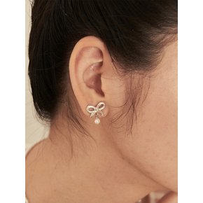 Daily ribbon silver925 Earrings