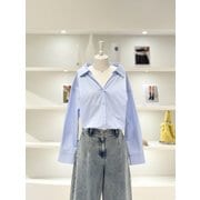 [여주점] 여성 오버 실루엣 카라 셔츠 블라우스 (L262MSC050)