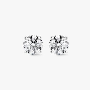 14K 랩다이아 7부 4프롱 귀걸이 (IGI D VVS2 3EX)