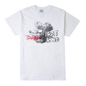 [와일드 동키]공용 렛 로우드 반팔 티셔츠 T RAT ROAD WHITE /1