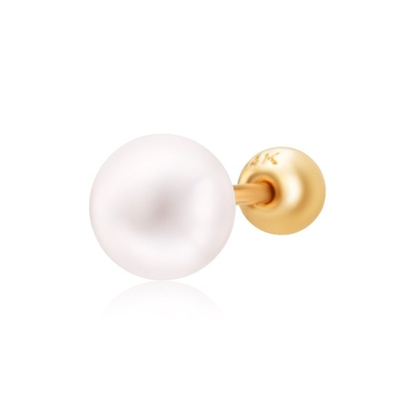 [모룬] 14K 6mm 스와진주 볼 피어싱 귀걸이 한쪽 MOE40255